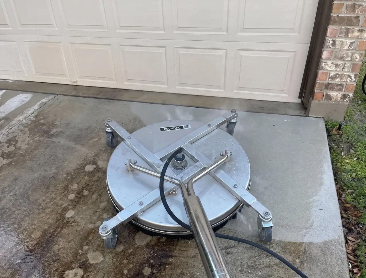 Driveway power washing — after